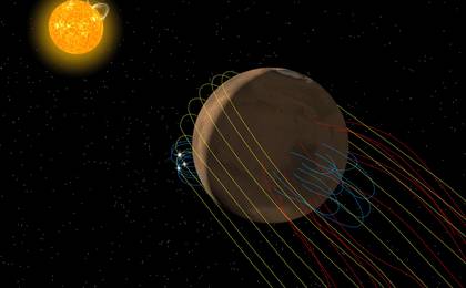 View image for Artist's Concept of Magnetic Field at Mars