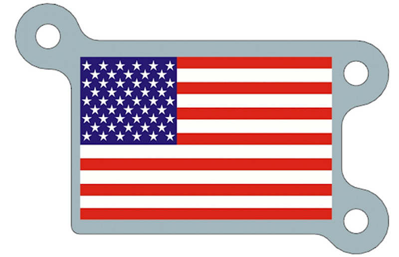 A plate with the United States Flag on it