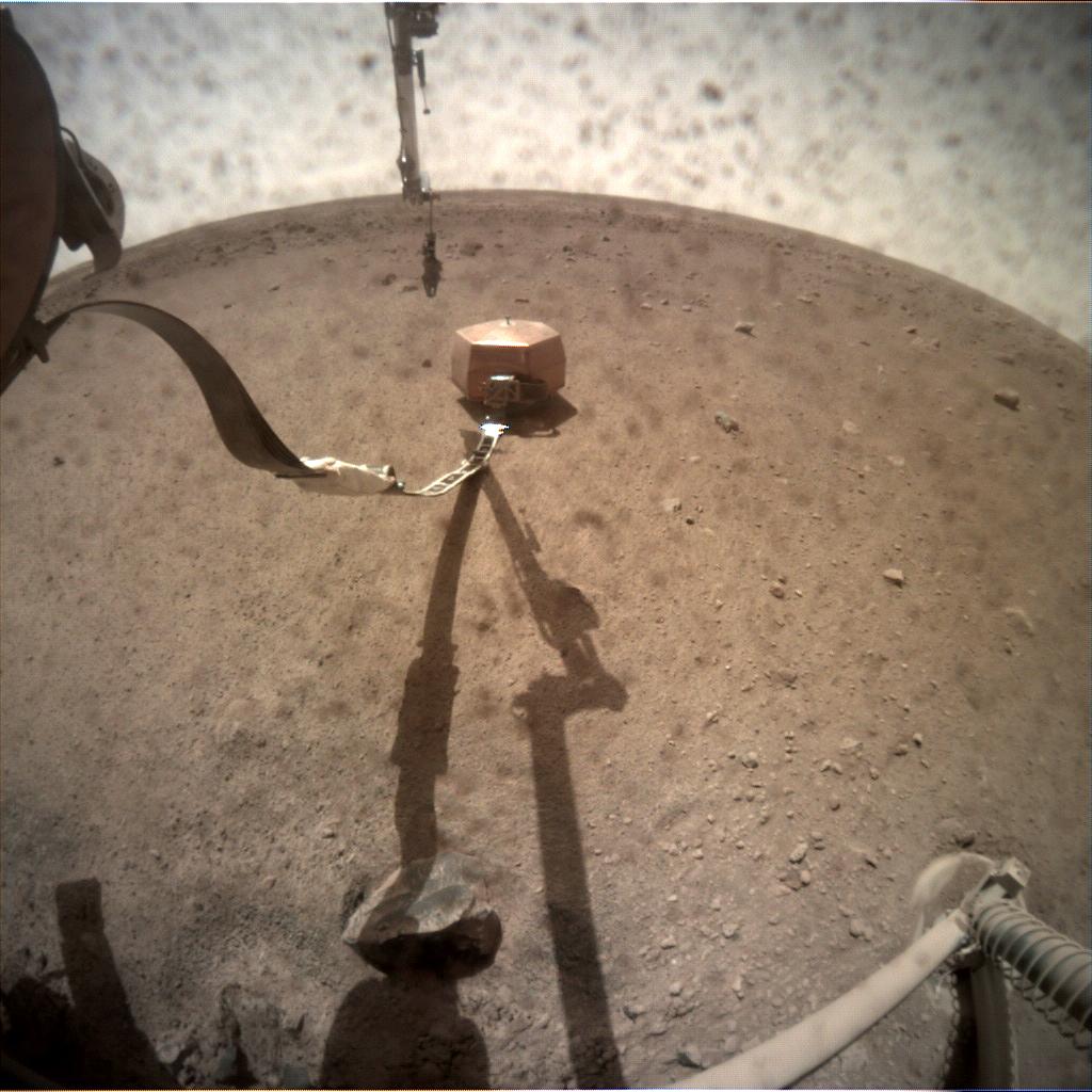 Nasa's Mars lander InSight acquired this image using its Instrument Context Camera on Sol 26