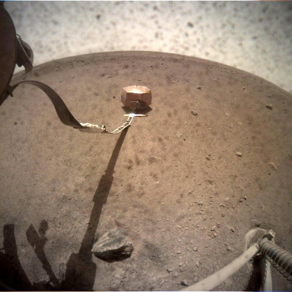 Nasa's Mars lander InSight acquired this image using its Instrument Context Camera on Sol 37