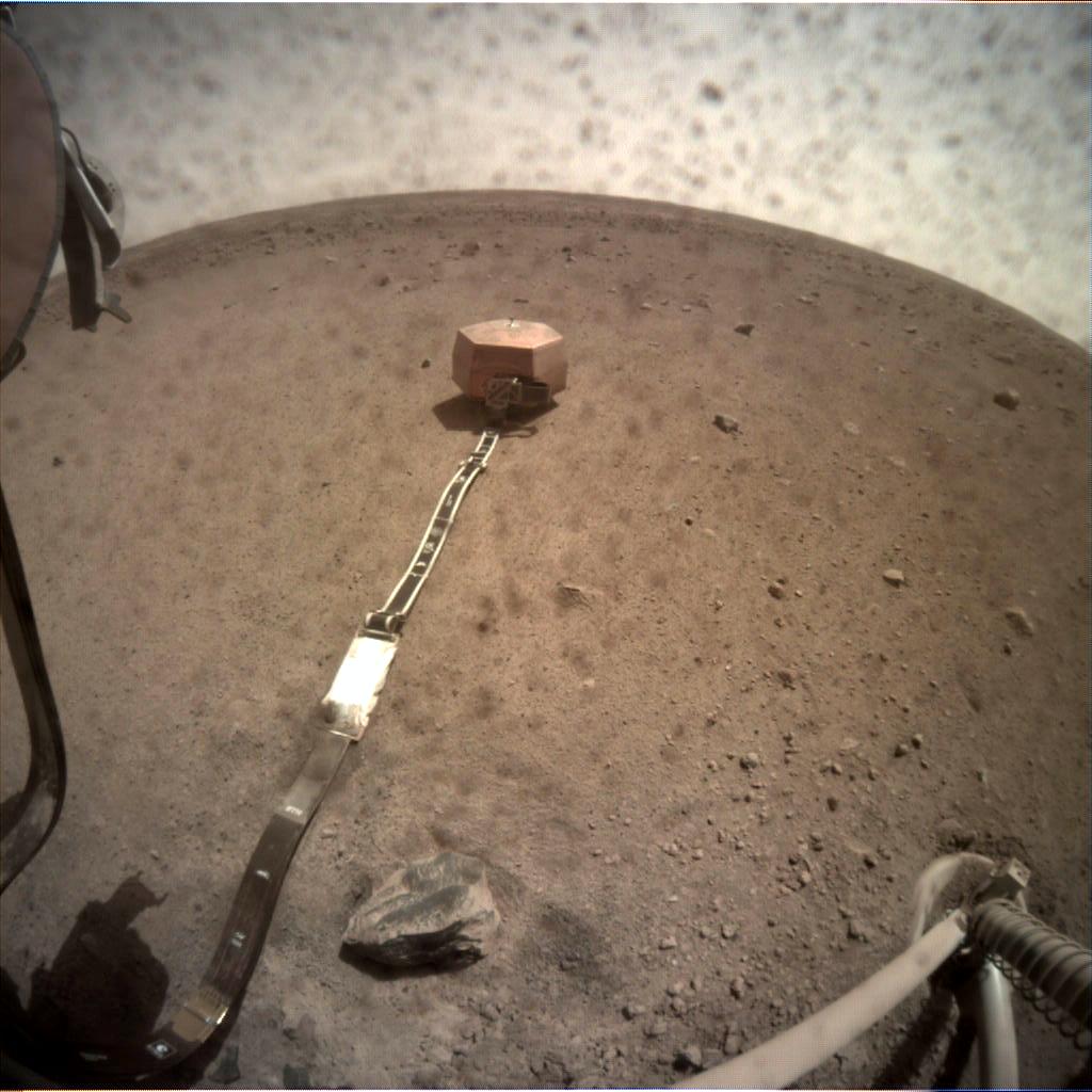 Nasa's Mars lander InSight acquired this image using its Instrument Context Camera on Sol 38