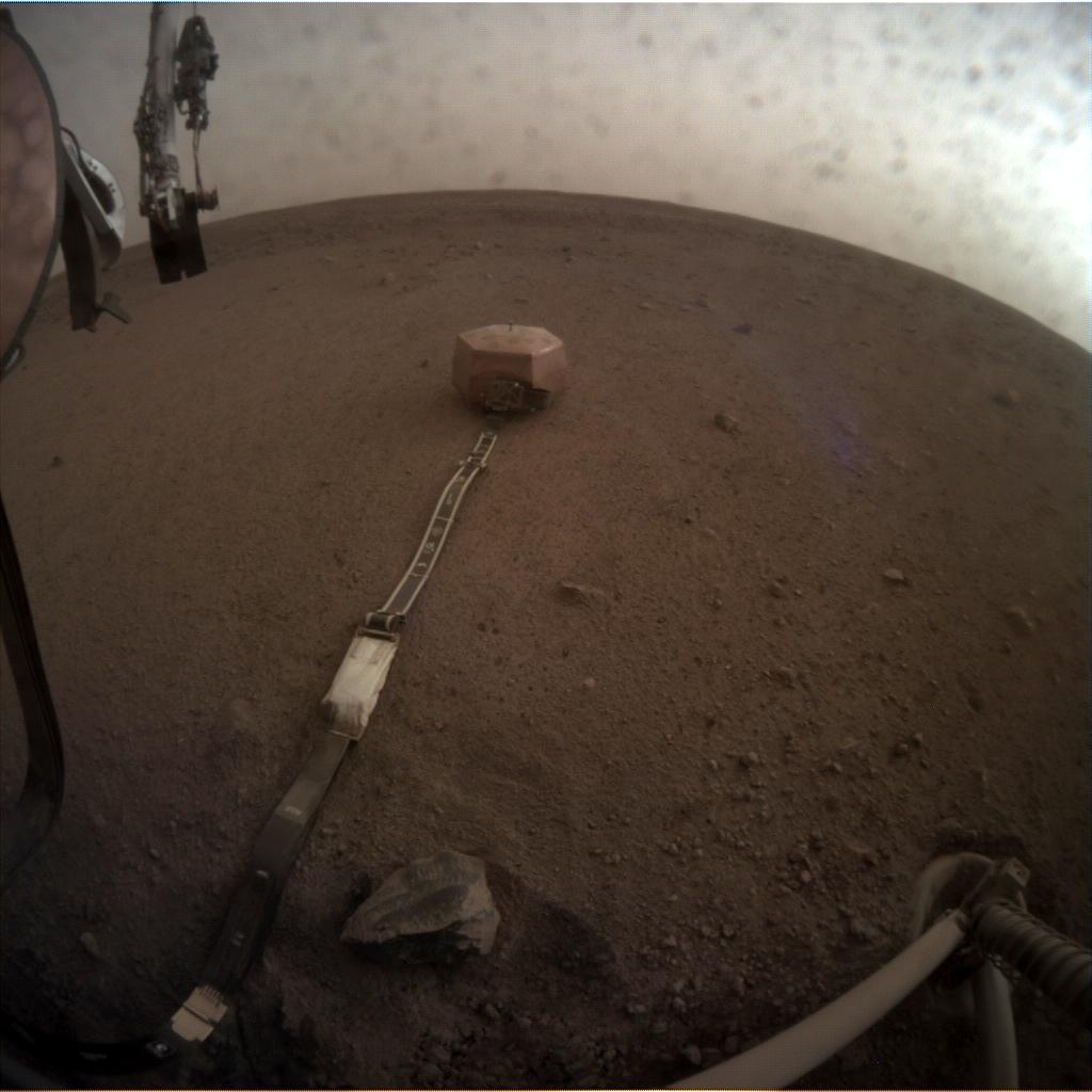 Nasa's Mars lander InSight acquired this image using its Instrument Context Camera on Sol 52