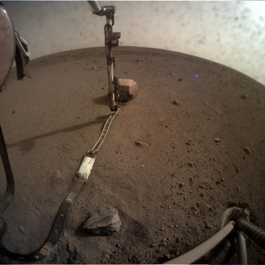 Nasa's Mars lander InSight acquired this image using its Instrument Context Camera on Sol 59