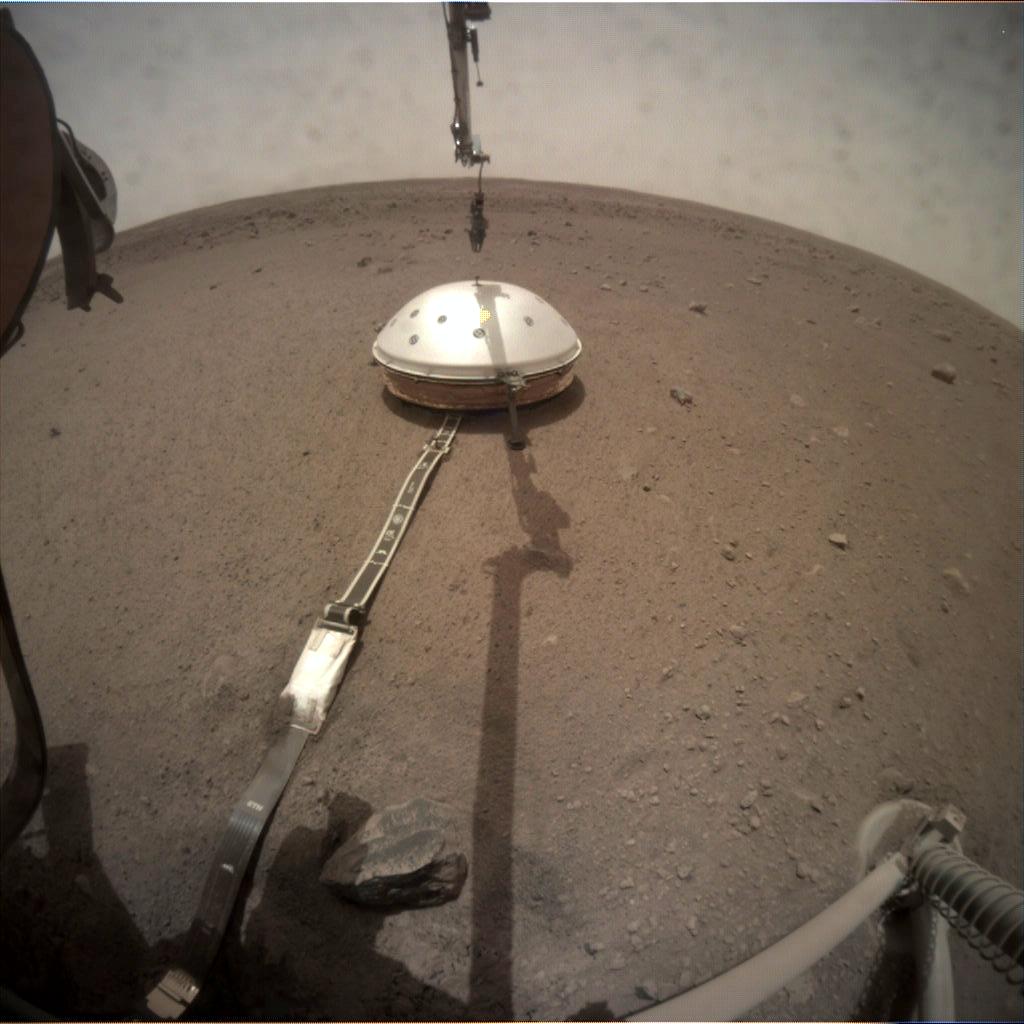 Nasa's Mars lander InSight acquired this image using its Instrument Context Camera on Sol 70