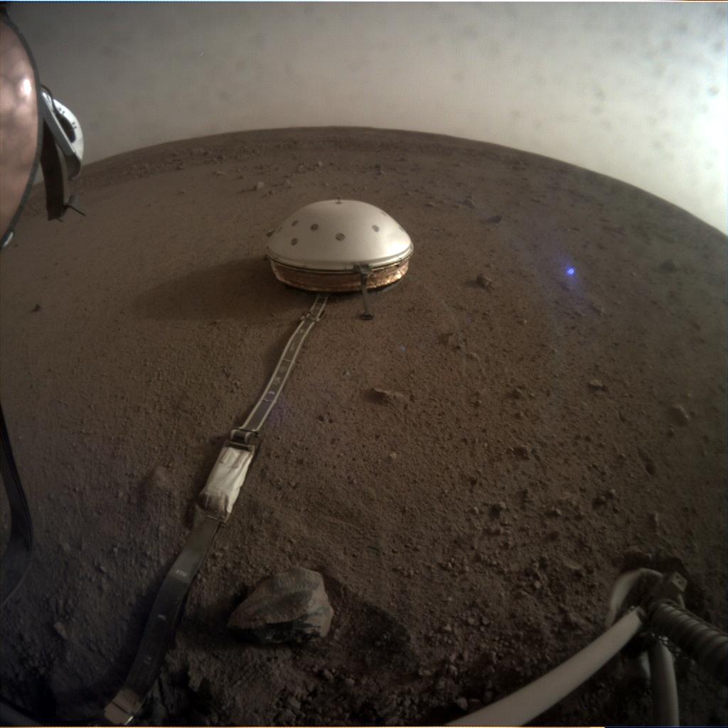 Nasa's Mars lander InSight acquired this image using its Instrument Context Camera on Sol 71