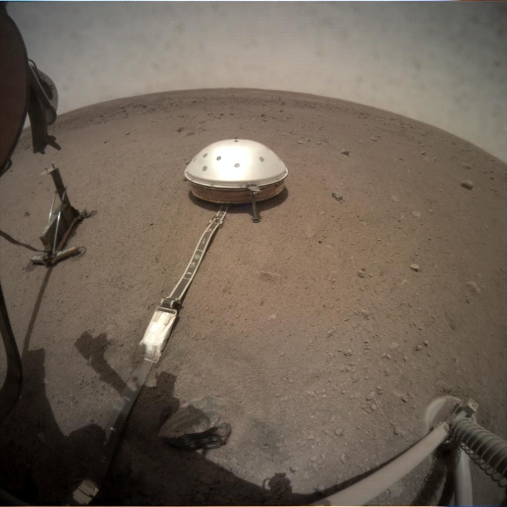 Nasa's Mars lander InSight acquired this image using its Instrument Context Camera on Sol 95