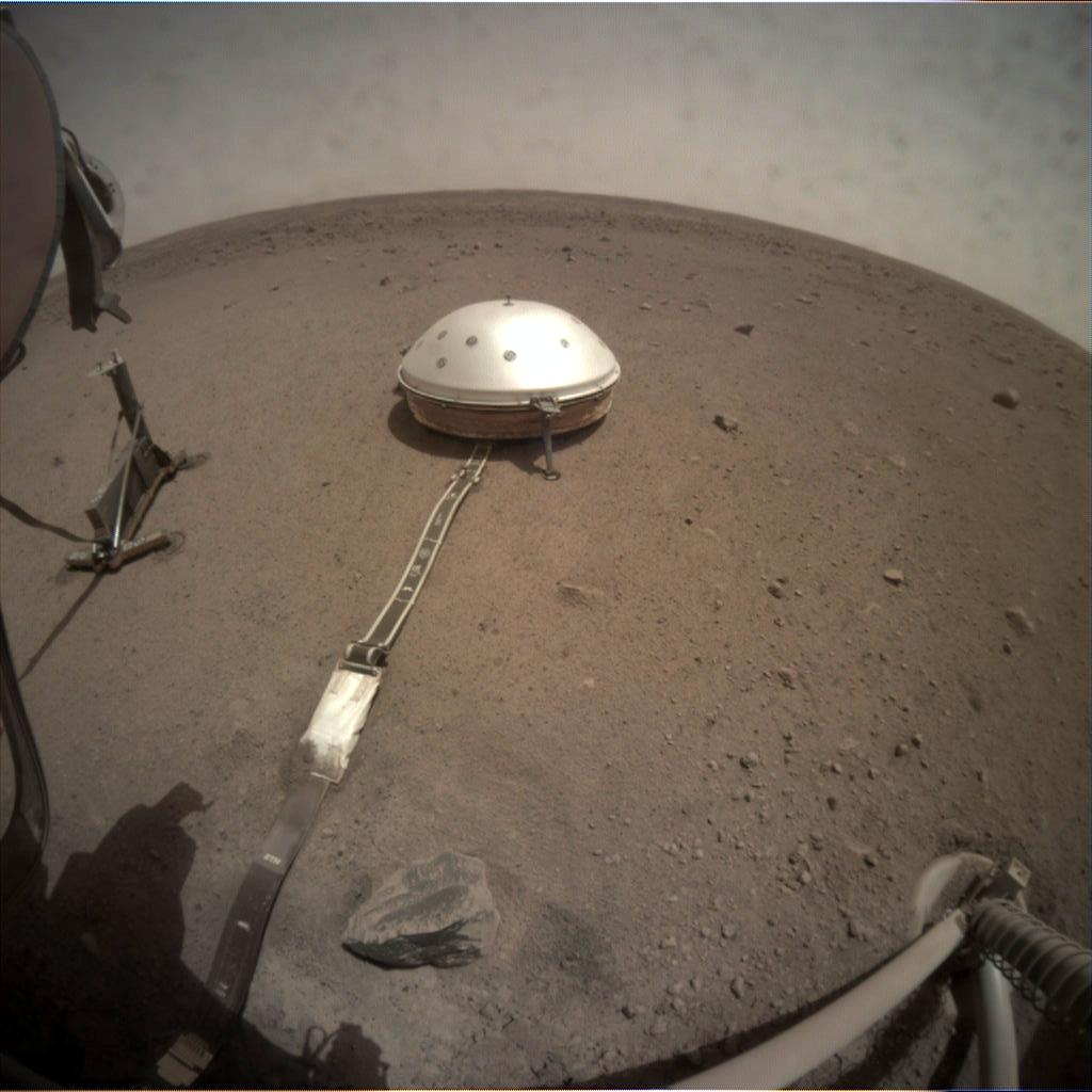 Nasa's Mars lander InSight acquired this image using its Instrument Context Camera on Sol 96