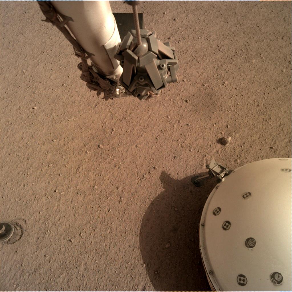 Nasa's Mars lander InSight acquired this image using its Instrument Deployment Camera on Sol 110