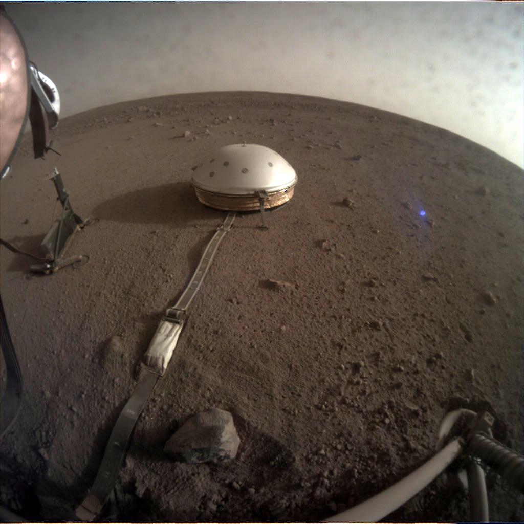 Nasa's Mars lander InSight acquired this image using its Instrument Context Camera on Sol 112