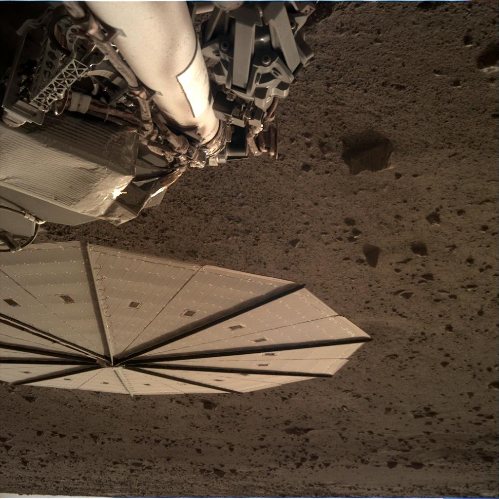 Nasa's Mars lander InSight acquired this image using its Instrument Deployment Camera on Sol 135