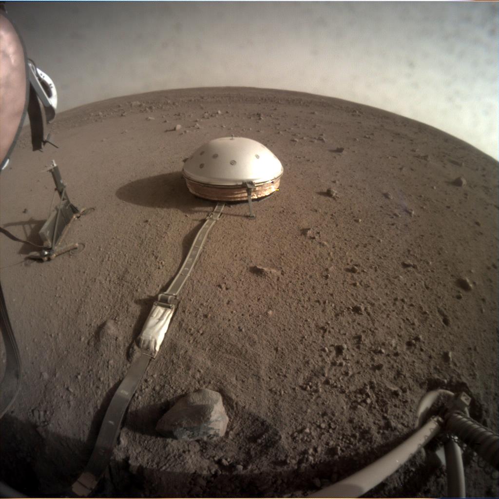 Nasa's Mars lander InSight acquired this image using its Instrument Context Camera on Sol 141