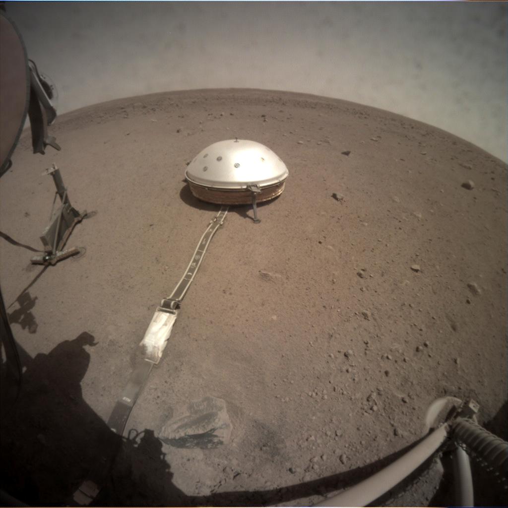 Nasa's Mars lander InSight acquired this image using its Instrument Context Camera on Sol 142