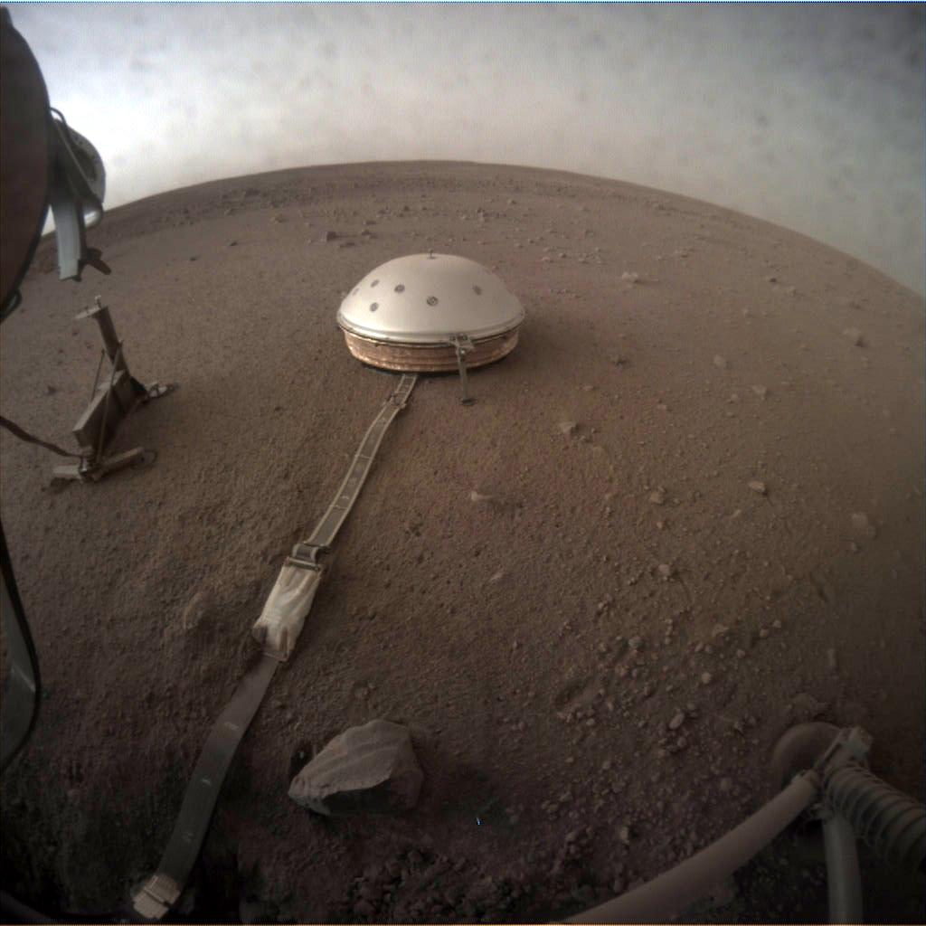 Nasa's Mars lander InSight acquired this image using its Instrument Context Camera on Sol 145