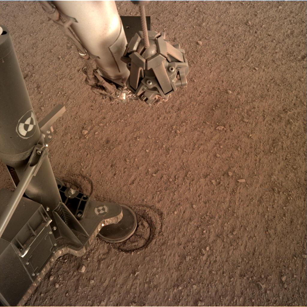 Nasa's Mars lander InSight acquired this image using its Instrument Deployment Camera on Sol 146