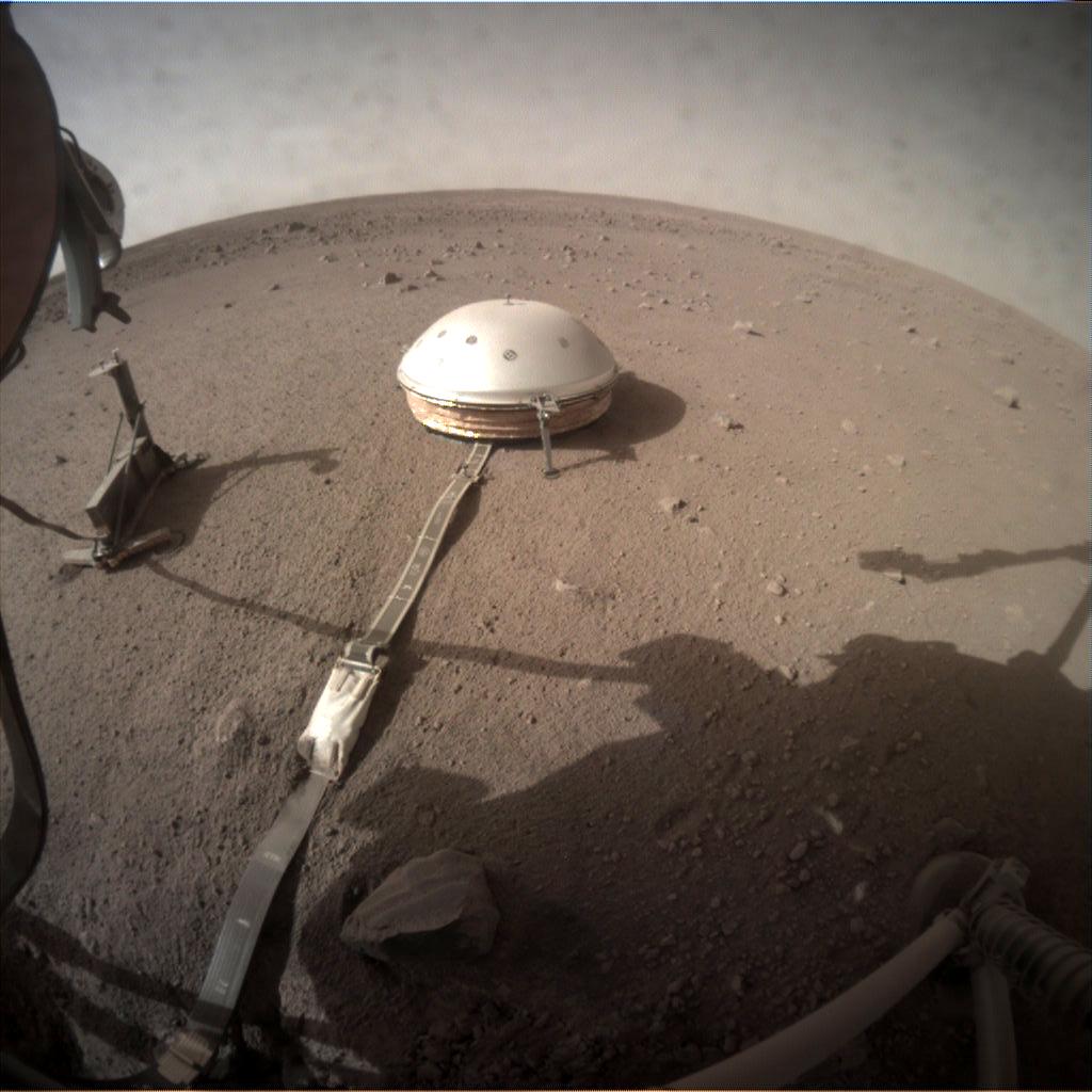 Nasa's Mars lander InSight acquired this image using its Instrument Context Camera on Sol 151