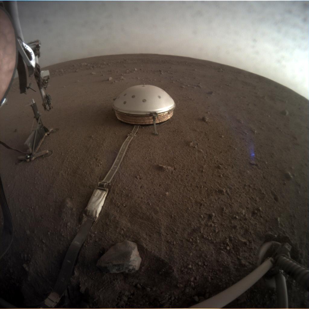 Nasa's Mars lander InSight acquired this image using its Instrument Context Camera on Sol 158
