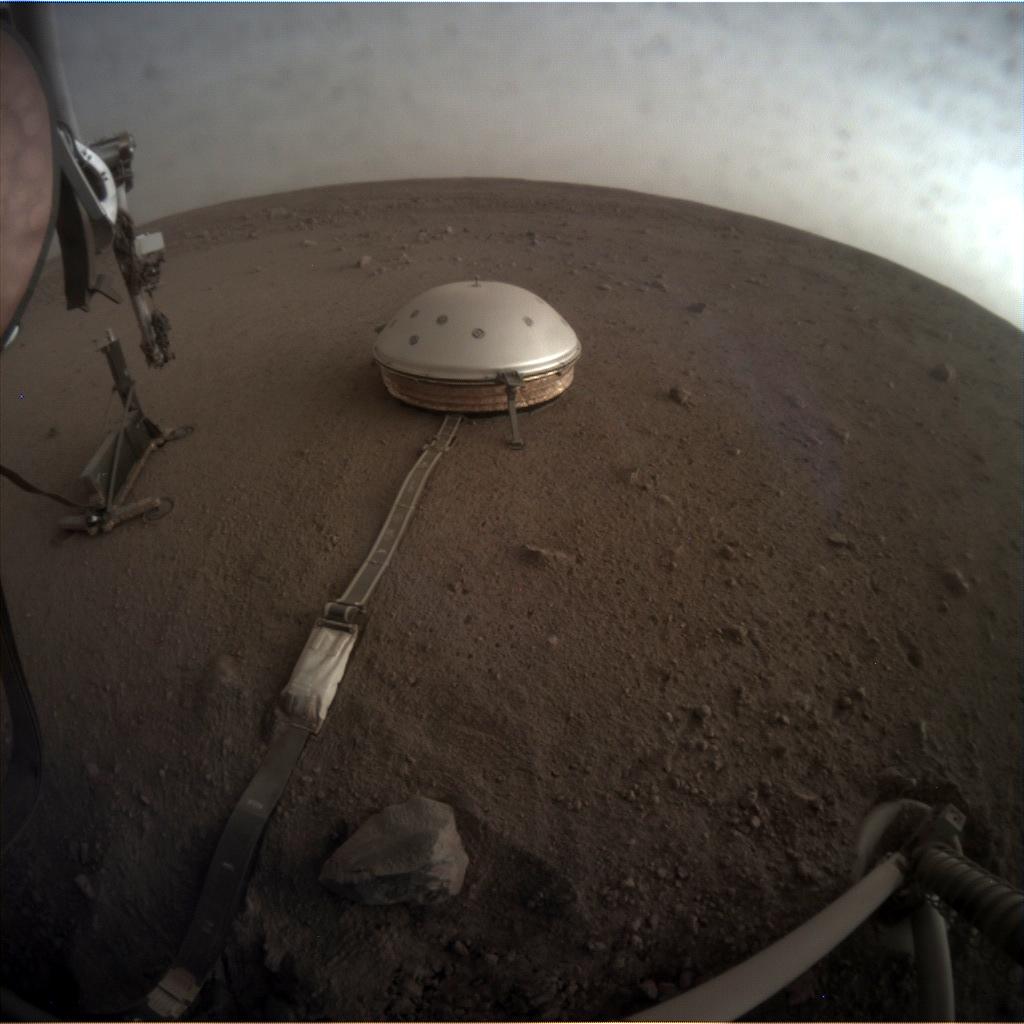Nasa's Mars lander InSight acquired this image using its Instrument Context Camera on Sol 158