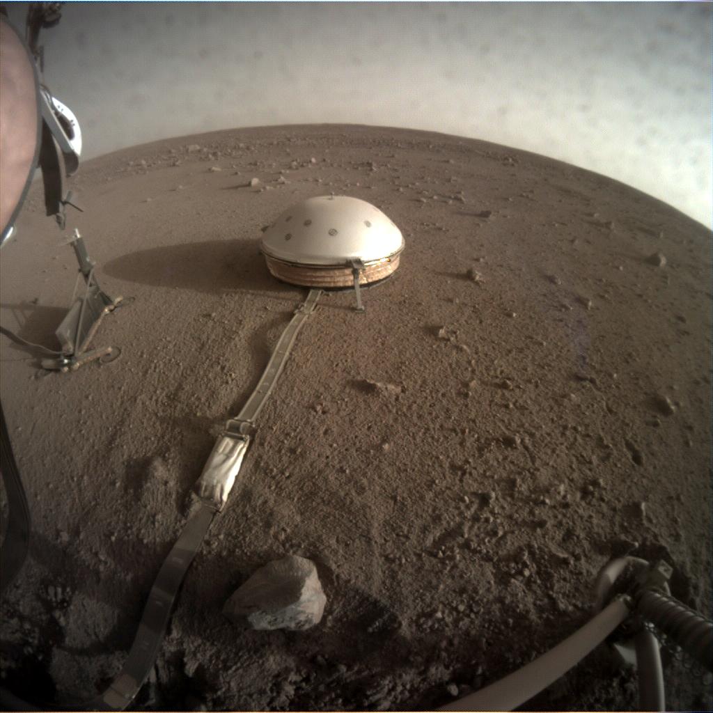 Nasa's Mars lander InSight acquired this image using its Instrument Context Camera on Sol 187