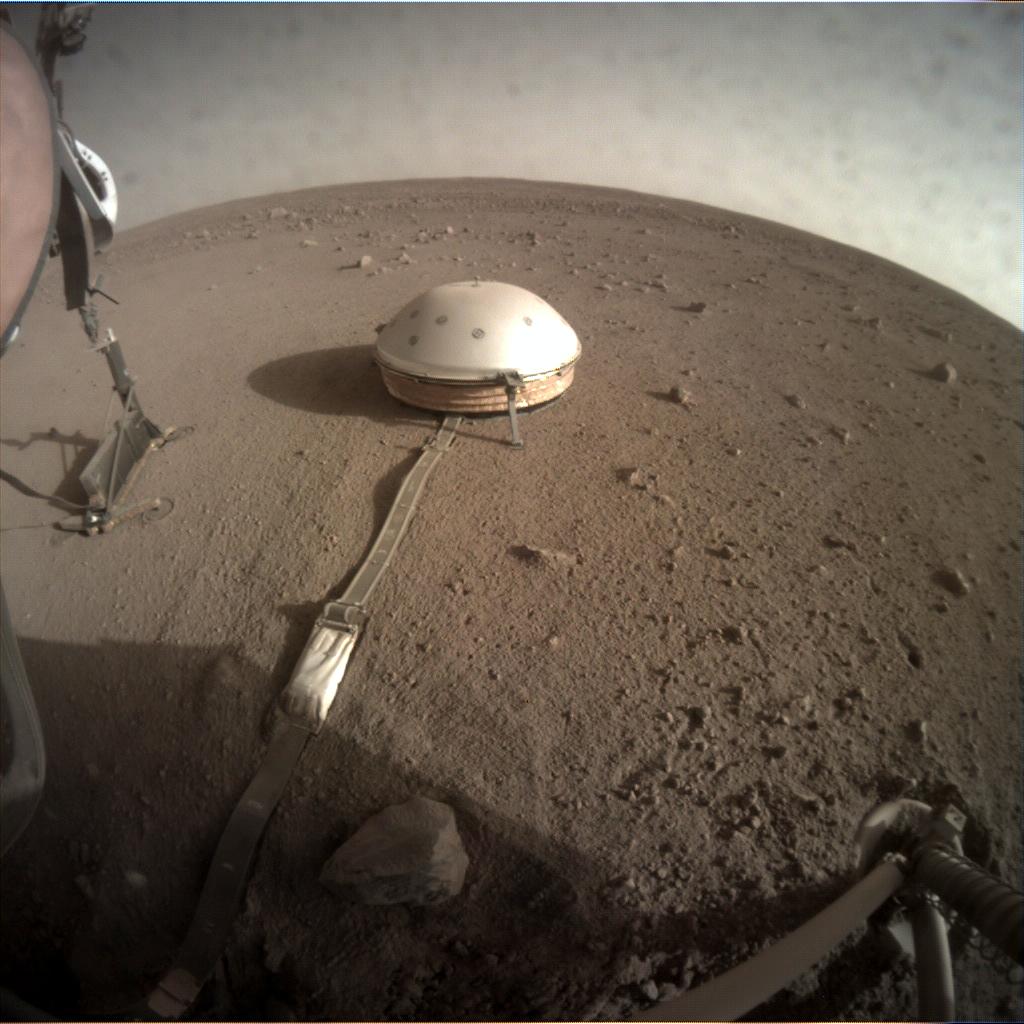 Nasa's Mars lander InSight acquired this image using its Instrument Context Camera on Sol 202