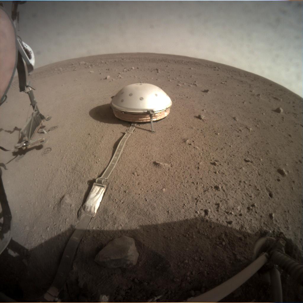 Nasa's Mars lander InSight acquired this image using its Instrument Context Camera on Sol 203