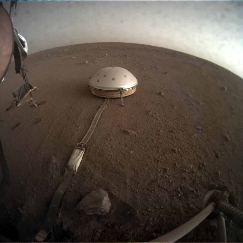 Nasa's Mars lander InSight acquired this image using its Instrument Context Camera on Sol 206