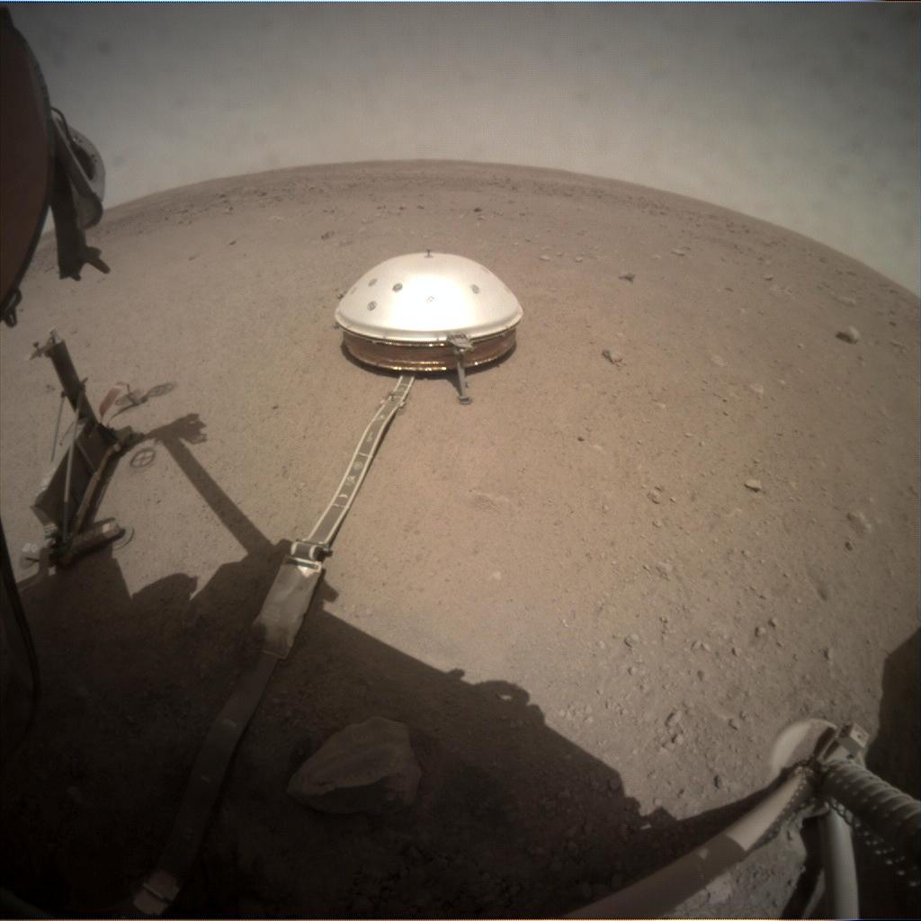 Nasa's Mars lander InSight acquired this image using its Instrument Context Camera on Sol 224
