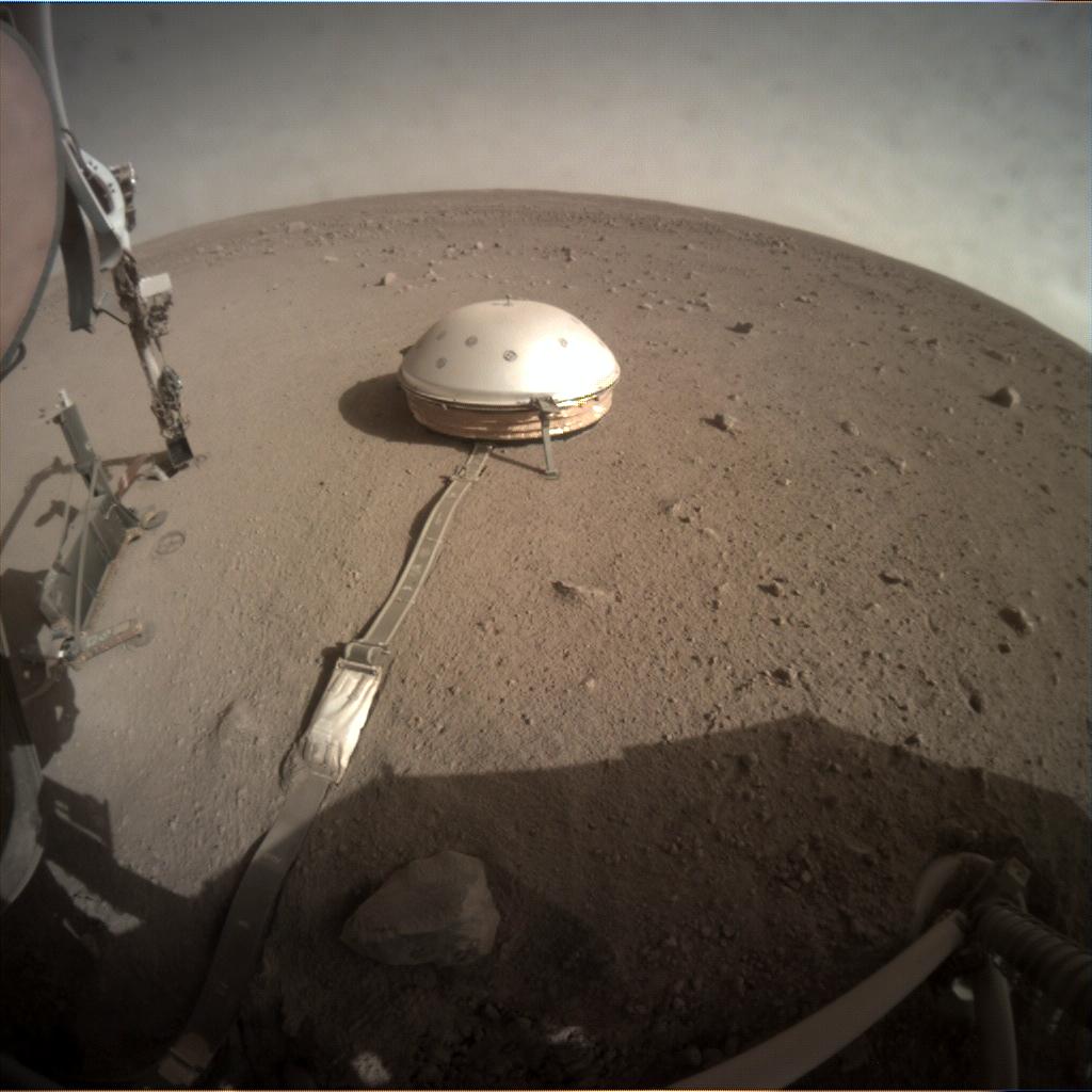 Nasa's Mars lander InSight acquired this image using its Instrument Context Camera on Sol 240