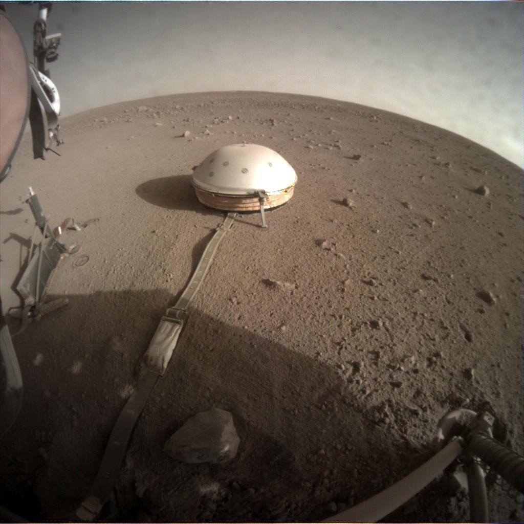 Nasa's Mars lander InSight acquired this image using its Instrument Context Camera on Sol 251