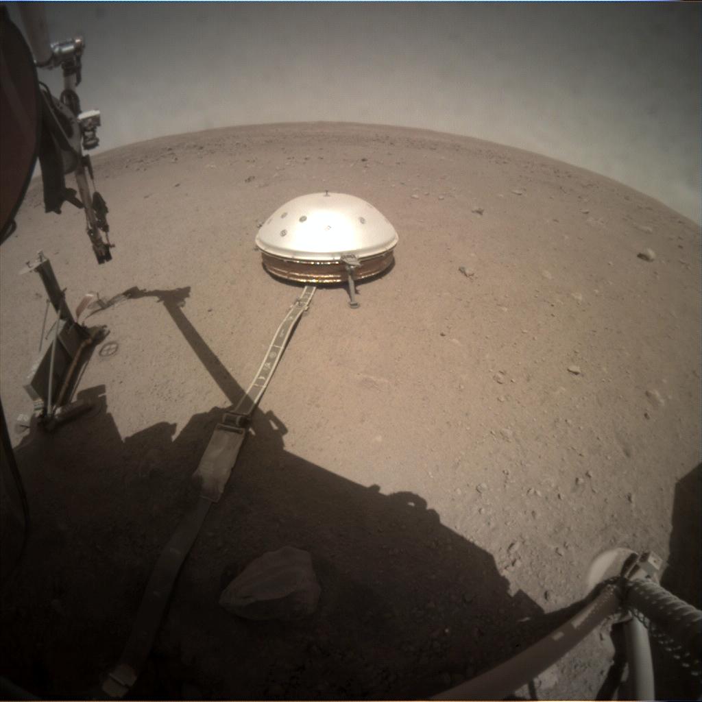 Nasa's Mars lander InSight acquired this image using its Instrument Context Camera on Sol 253