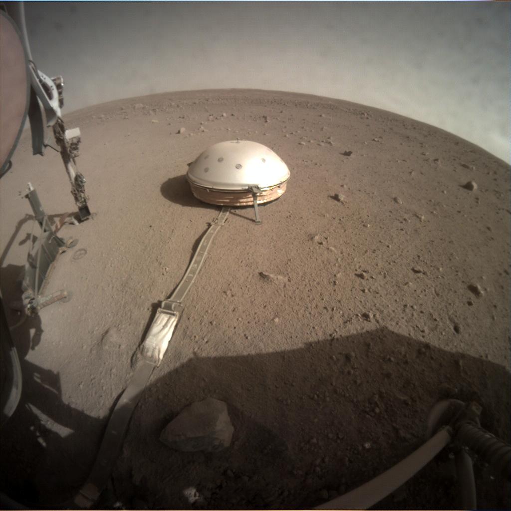 Nasa's Mars lander InSight acquired this image using its Instrument Context Camera on Sol 253
