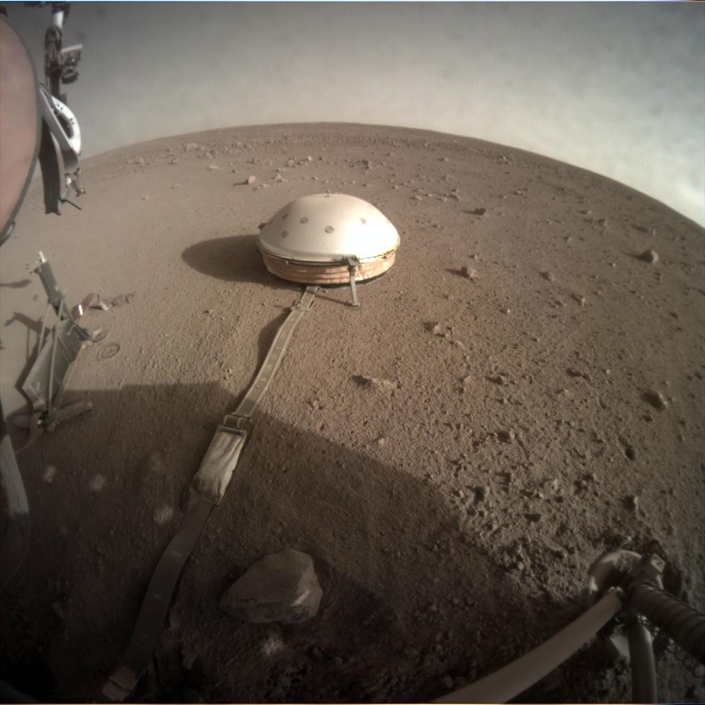 Nasa's Mars lander InSight acquired this image using its Instrument Context Camera on Sol 256