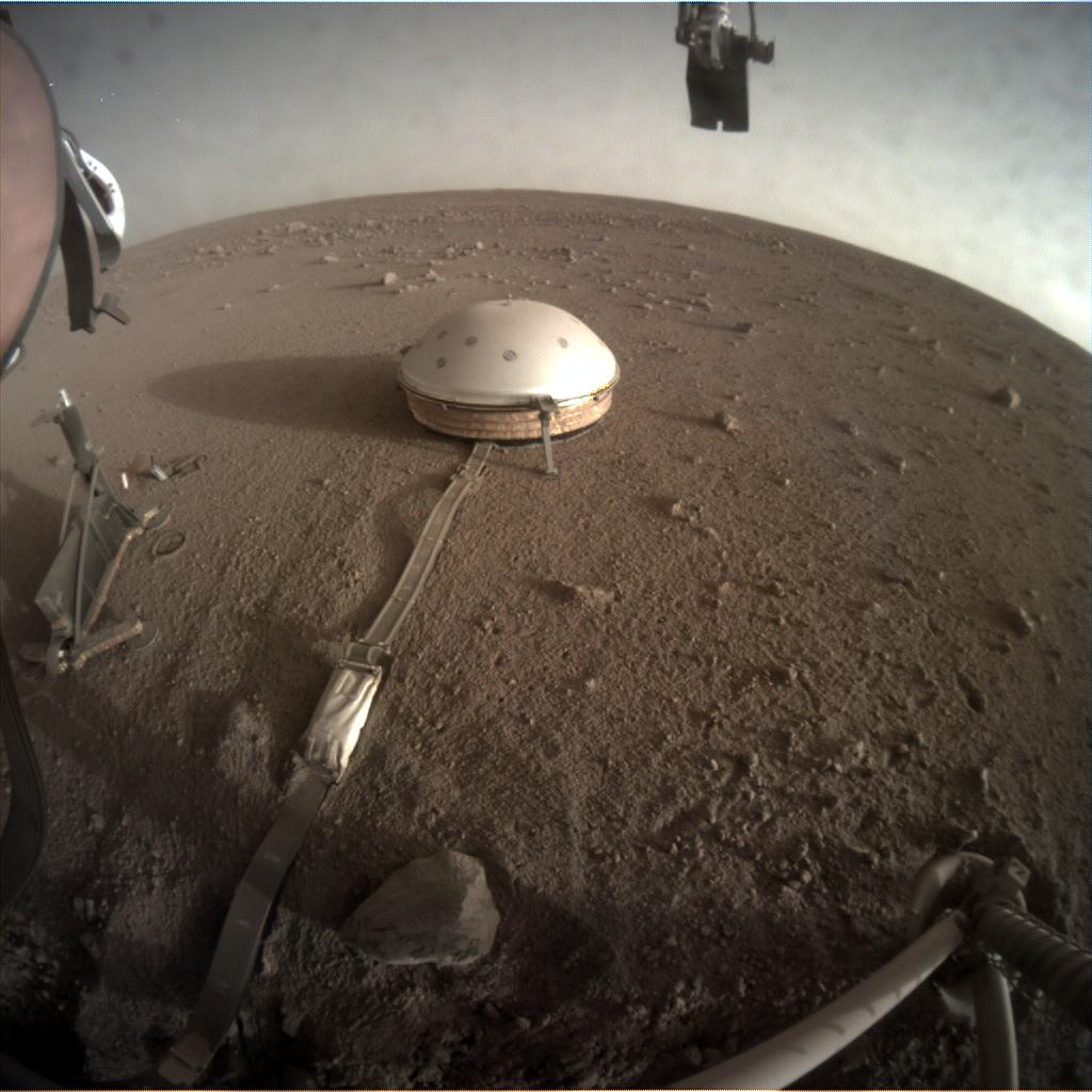 Nasa's Mars lander InSight acquired this image using its Instrument Context Camera on Sol 257