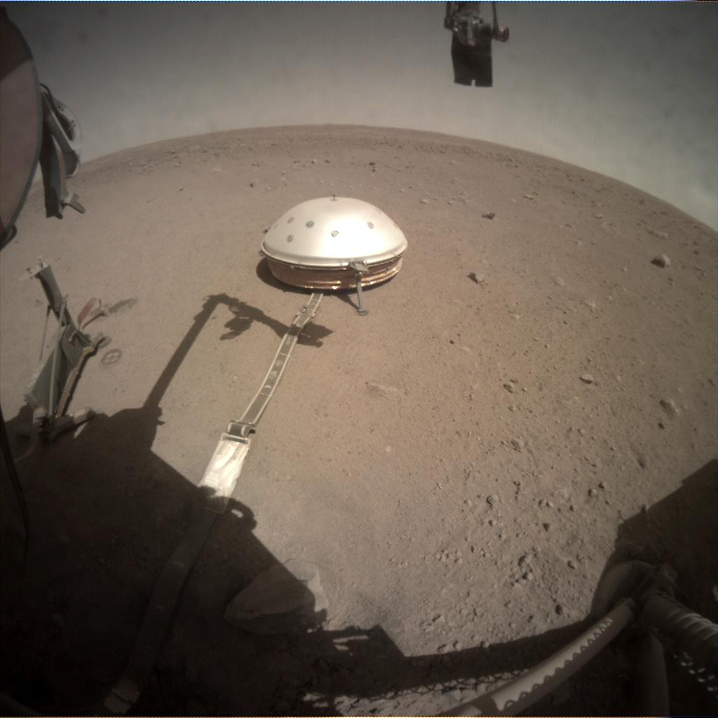 Nasa's Mars lander InSight acquired this image using its Instrument Context Camera on Sol 259