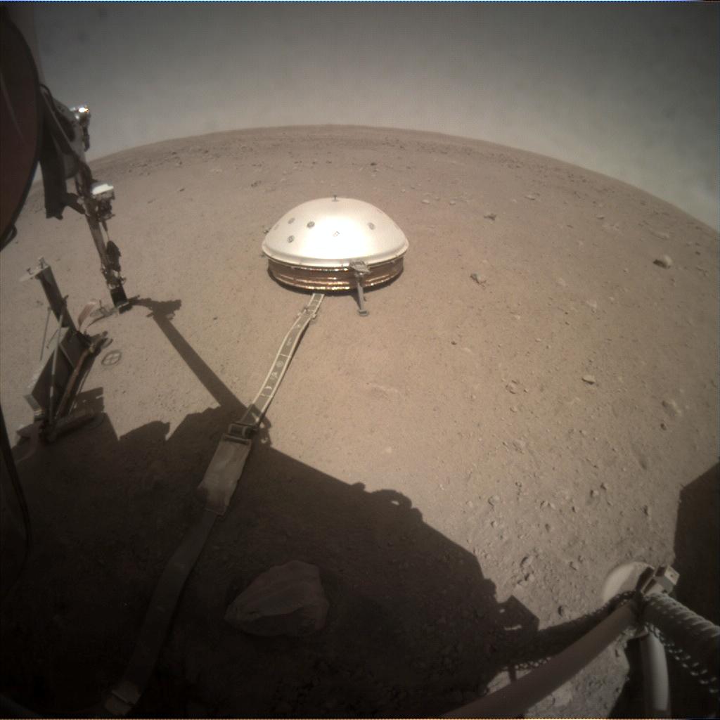Nasa's Mars lander InSight acquired this image using its Instrument Context Camera on Sol 302