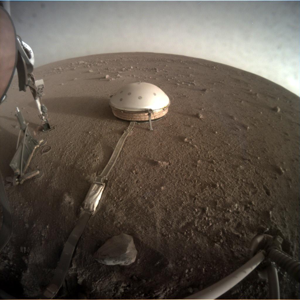 Nasa's Mars lander InSight acquired this image using its Instrument Context Camera on Sol 315