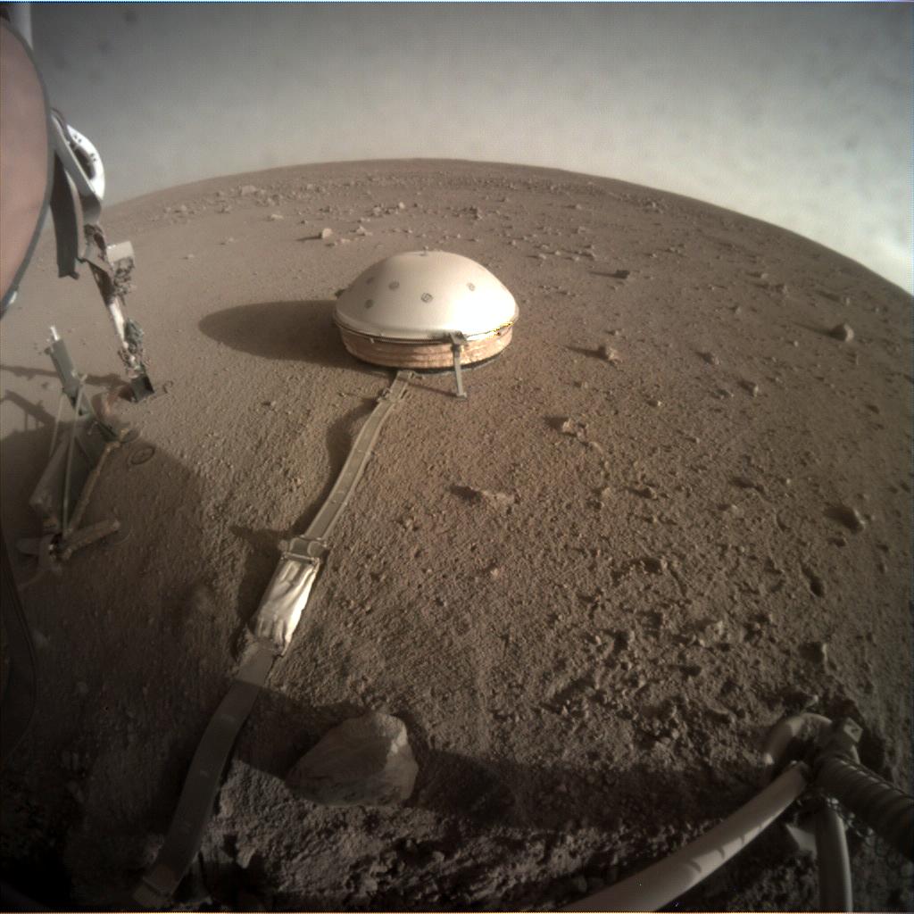 Nasa's Mars lander InSight acquired this image using its Instrument Context Camera on Sol 318
