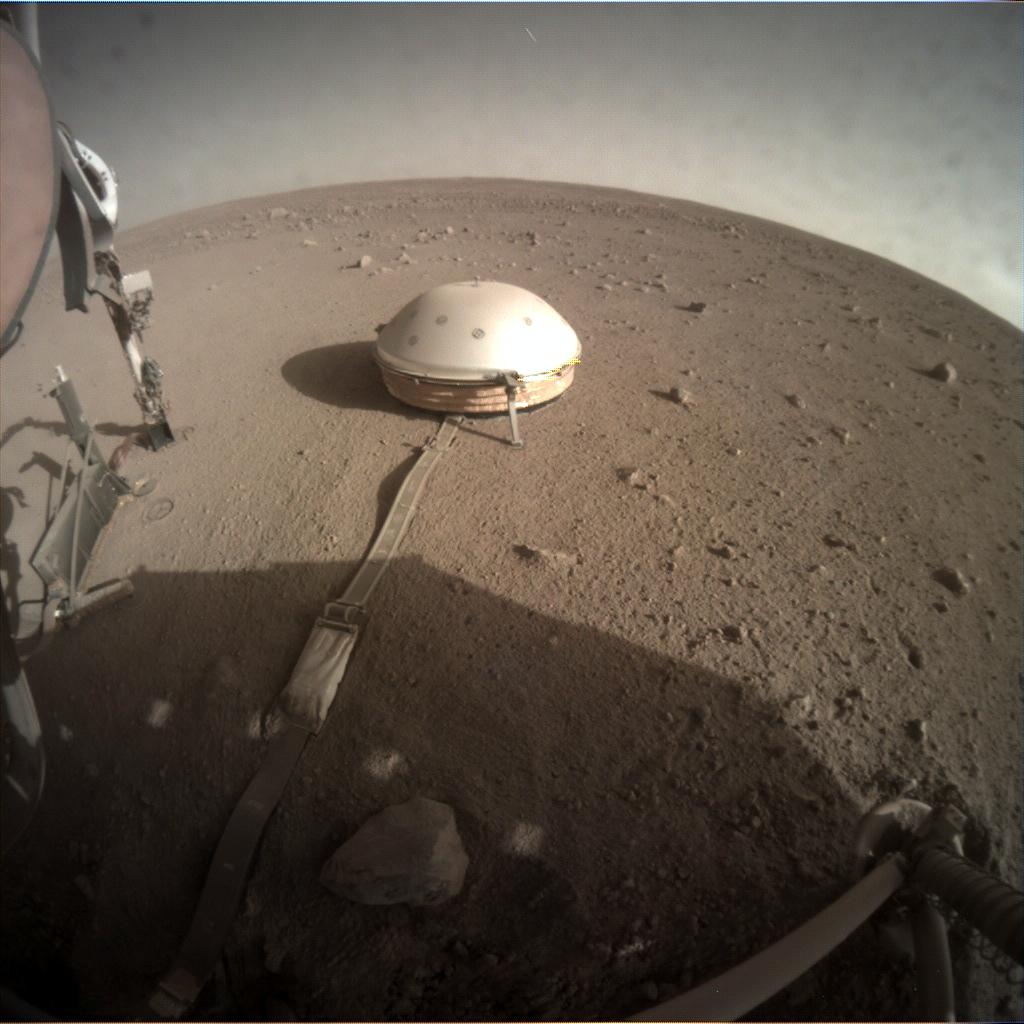 Nasa's Mars lander InSight acquired this image using its Instrument Context Camera on Sol 320