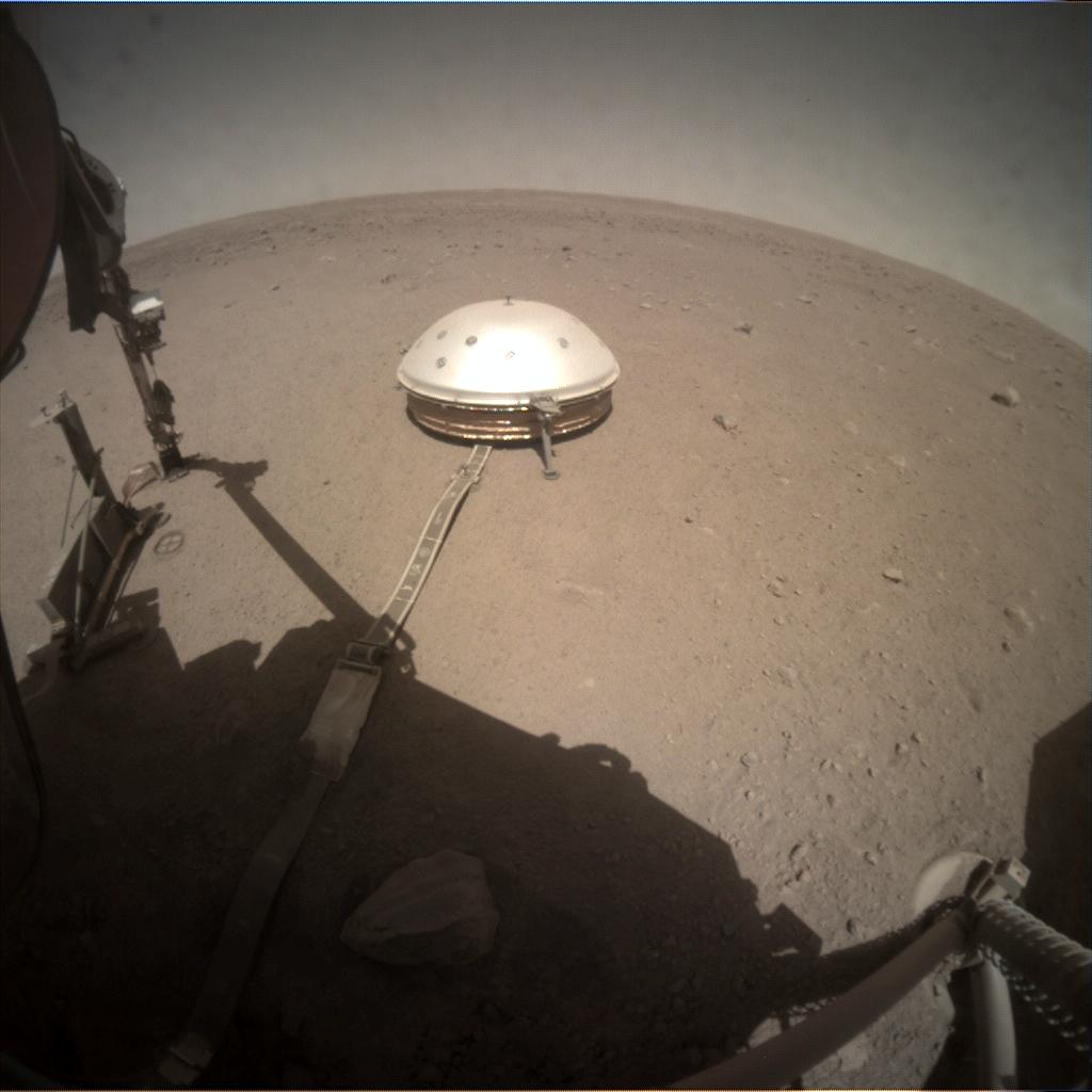 Nasa's Mars lander InSight acquired this image using its Instrument Context Camera on Sol 322