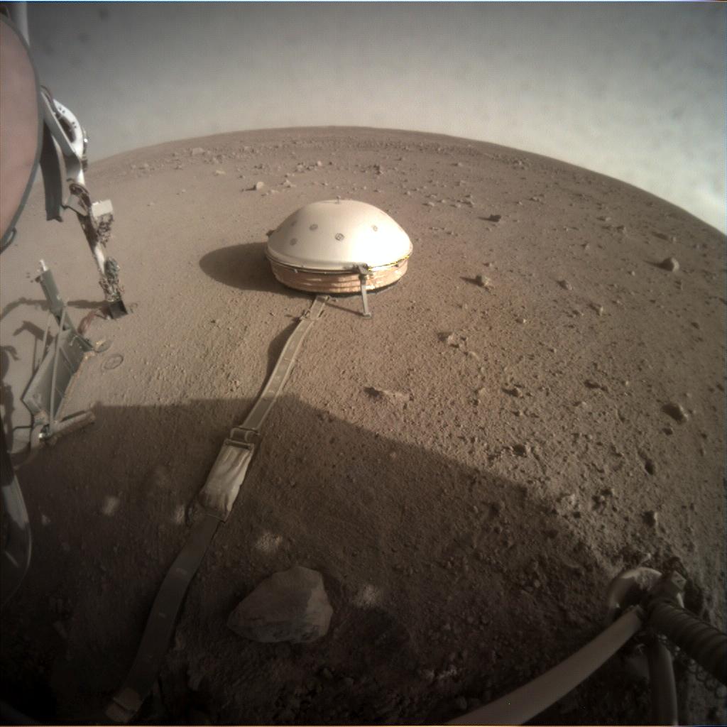 Nasa's Mars lander InSight acquired this image using its Instrument Context Camera on Sol 323
