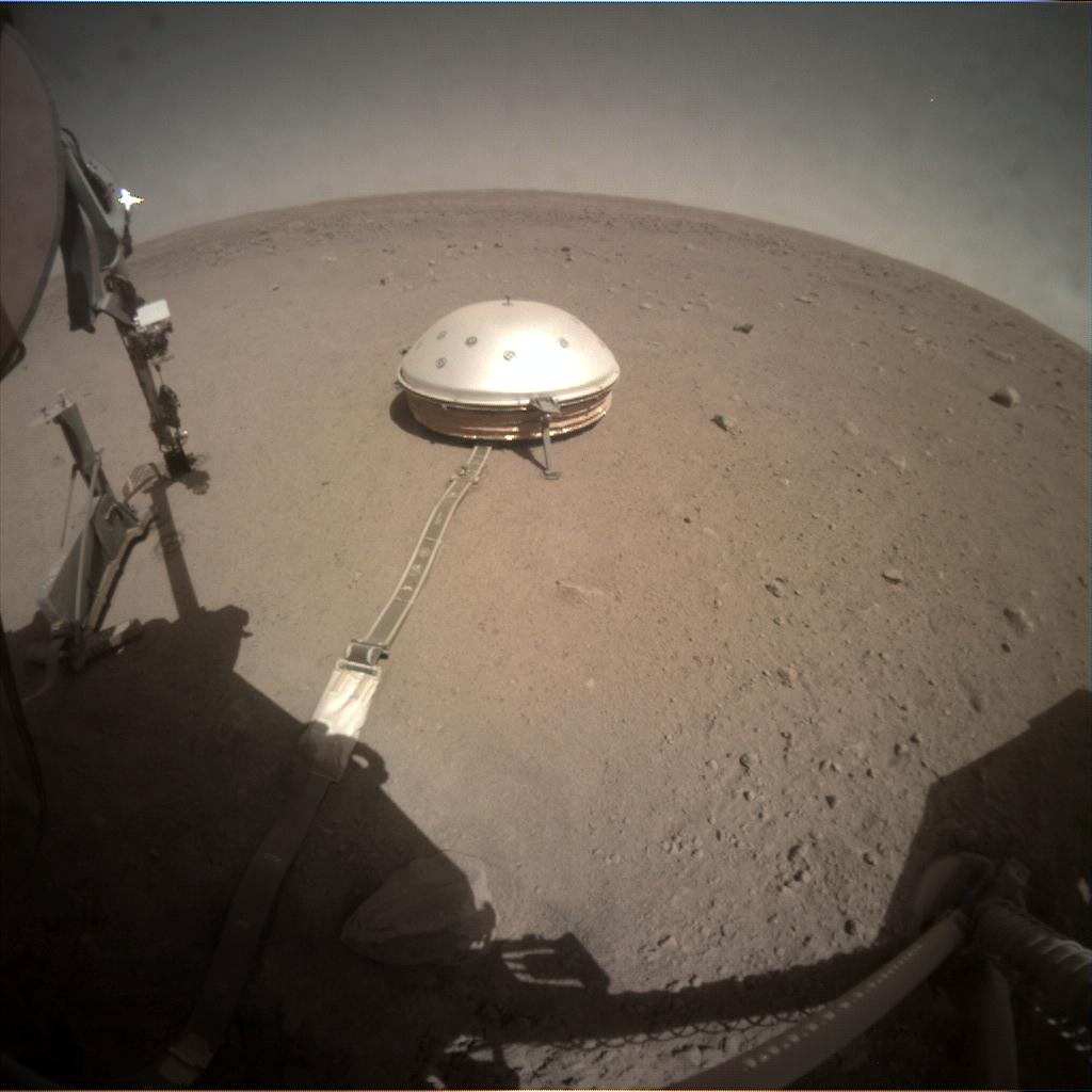 Nasa's Mars lander InSight acquired this image using its Instrument Context Camera on Sol 324