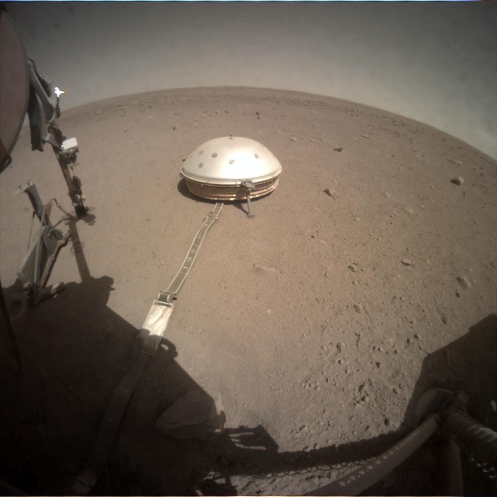 Nasa's Mars lander InSight acquired this image using its Instrument Context Camera on Sol 327