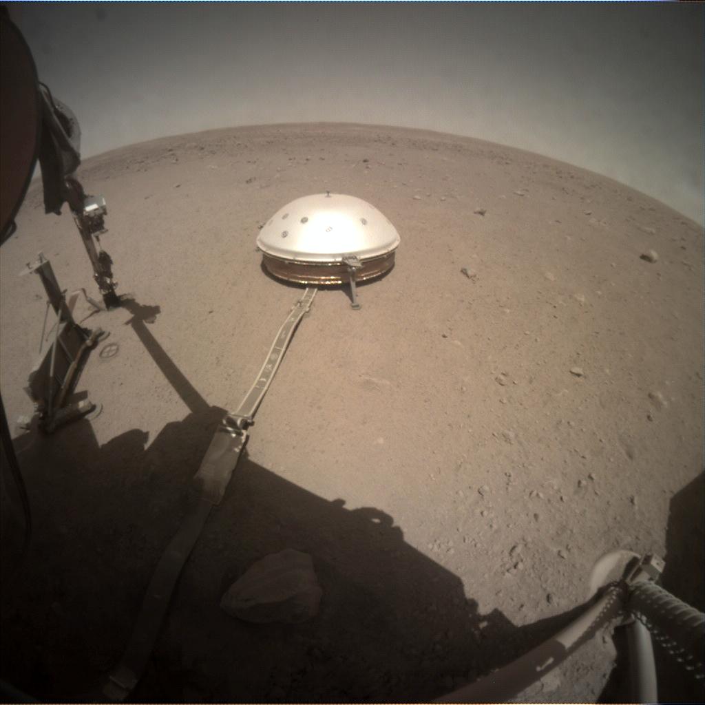 Nasa's Mars lander InSight acquired this image using its Instrument Context Camera on Sol 371