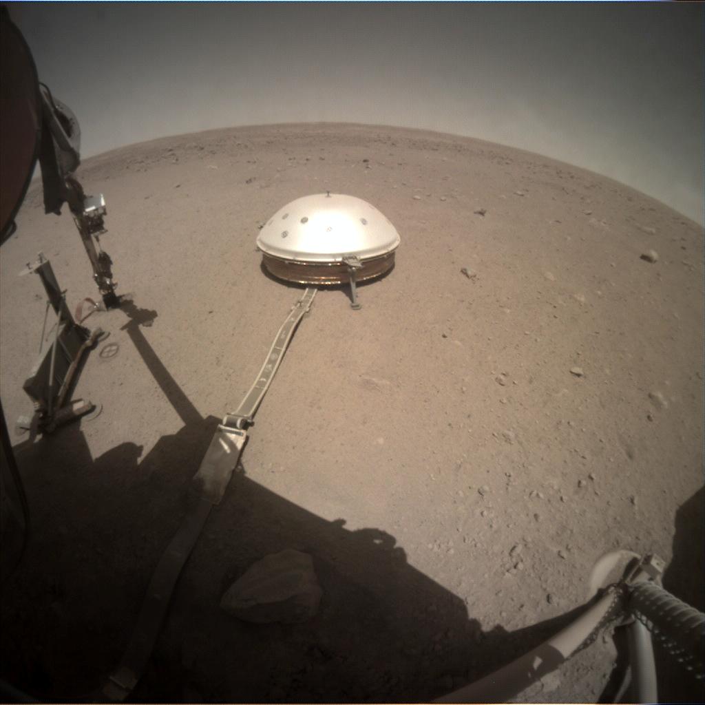 Nasa's Mars lander InSight acquired this image using its Instrument Context Camera on Sol 392