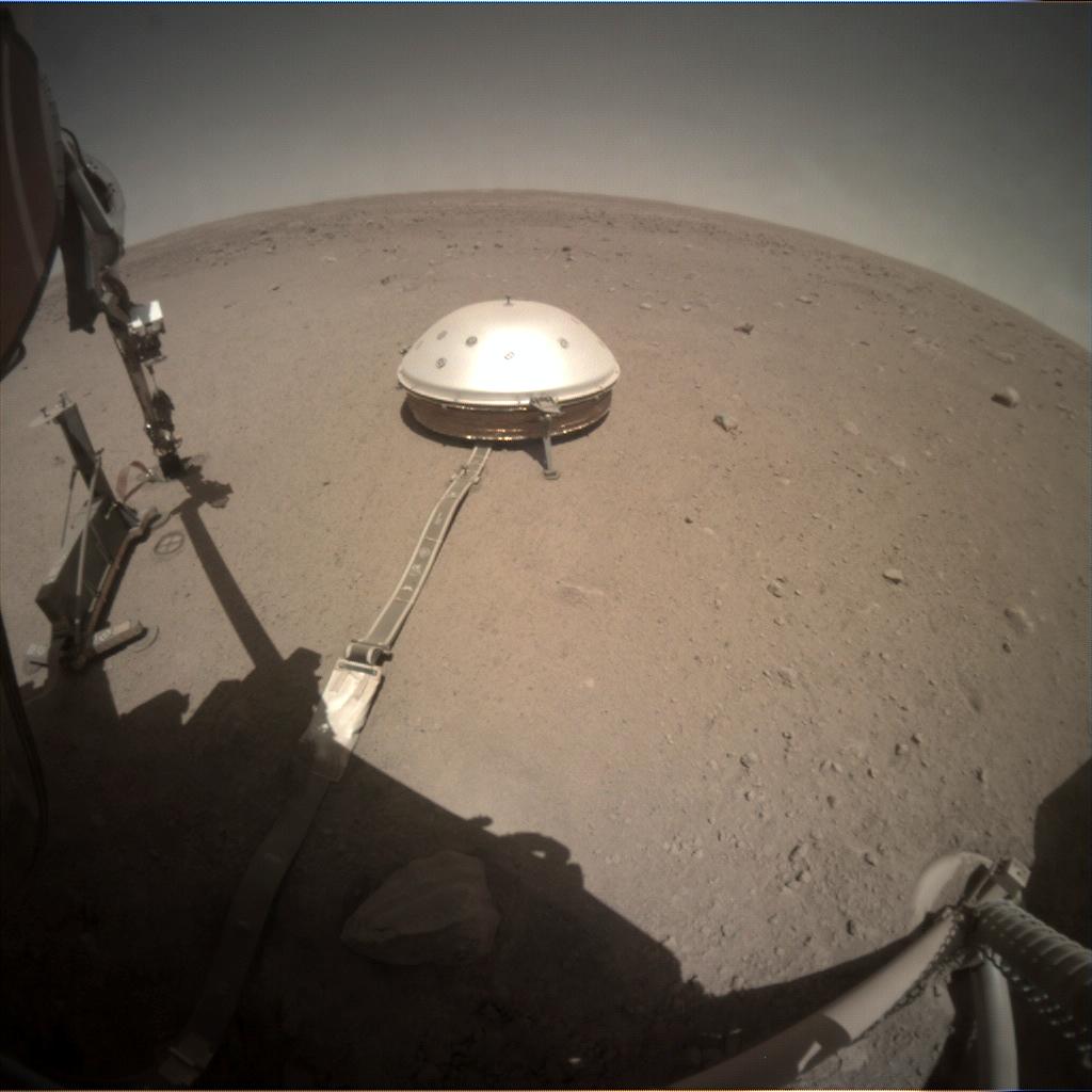 Nasa's Mars lander InSight acquired this image using its Instrument Context Camera on Sol 398