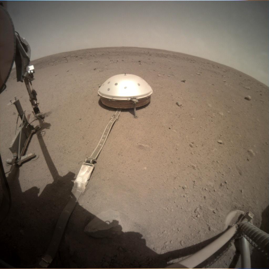 Nasa's Mars lander InSight acquired this image using its Instrument Context Camera on Sol 443