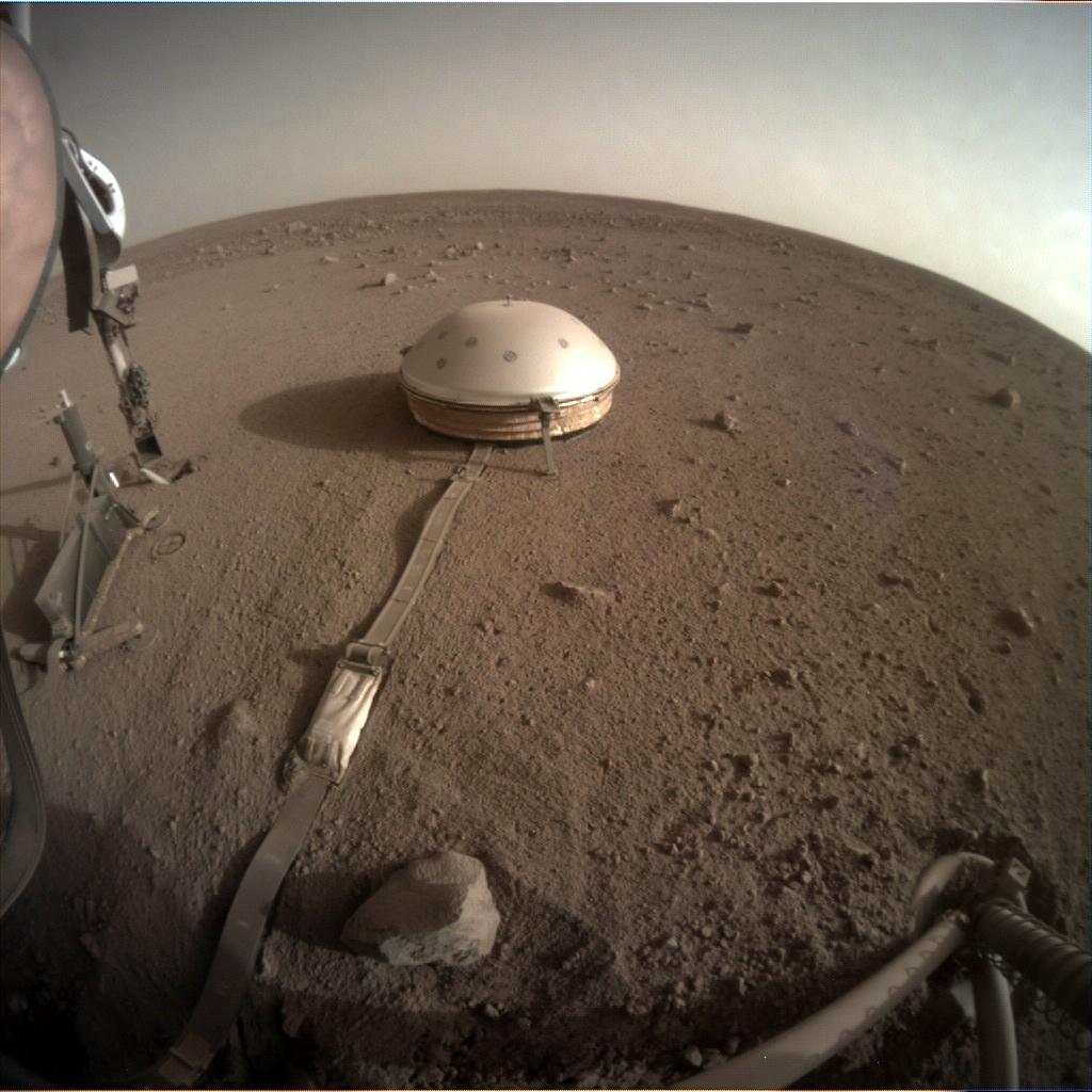 Nasa's Mars lander InSight acquired this image using its Instrument Context Camera on Sol 444