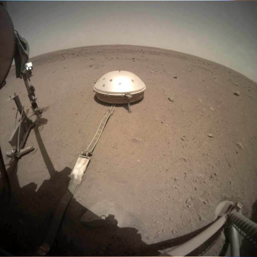 Nasa's Mars lander InSight acquired this image using its Instrument Context Camera on Sol 452