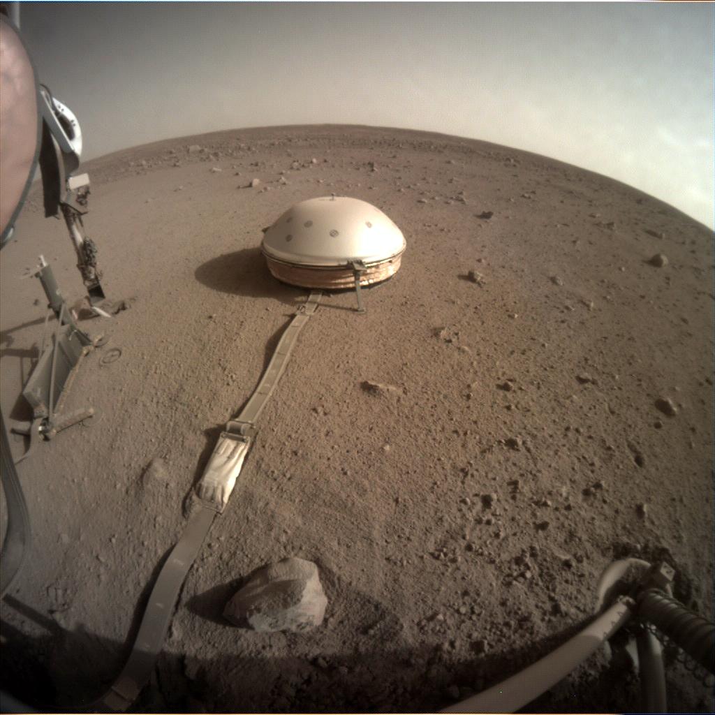 Nasa's Mars lander InSight acquired this image using its Instrument Context Camera on Sol 454
