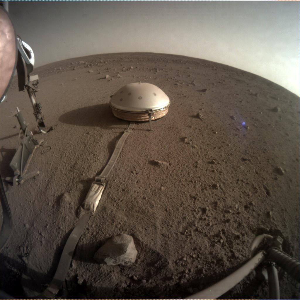 Nasa's Mars lander InSight acquired this image using its Instrument Context Camera on Sol 473