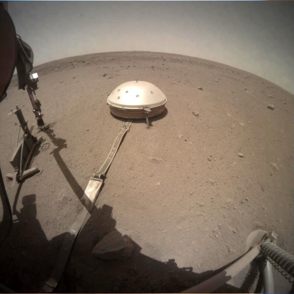 Nasa's Mars lander InSight acquired this image using its Instrument Context Camera on Sol 481